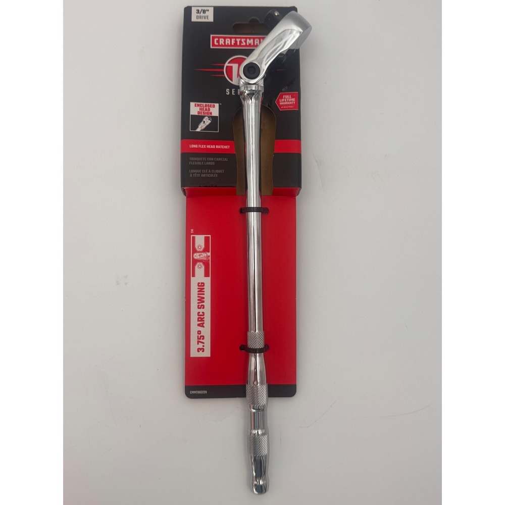 Craftsman V-Series 3/8 Drive 96T Long Handle Flex Head Ratchet CMMT86323V NEW